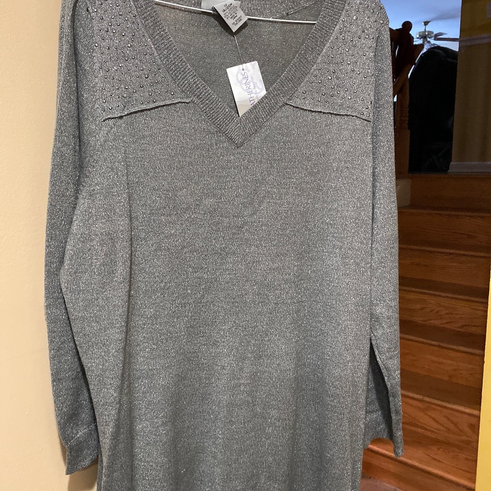 Glittery silver sweater